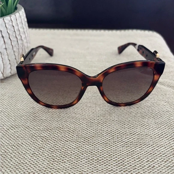 Moschino Buckle Tortoise Sunglasses - Picture 2 of 12